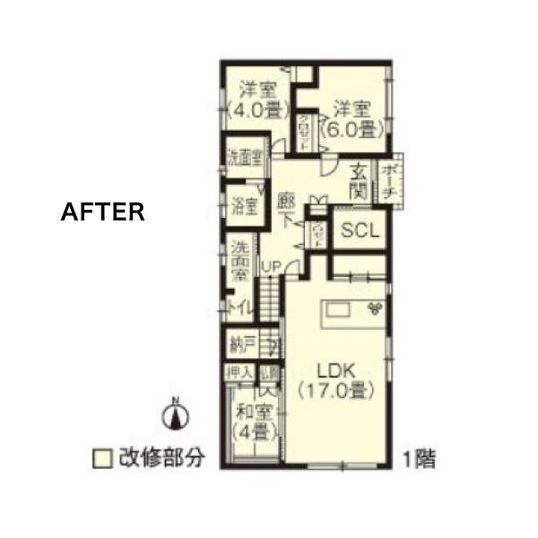 ダイクの全面リフォーム事例 case02 間取り