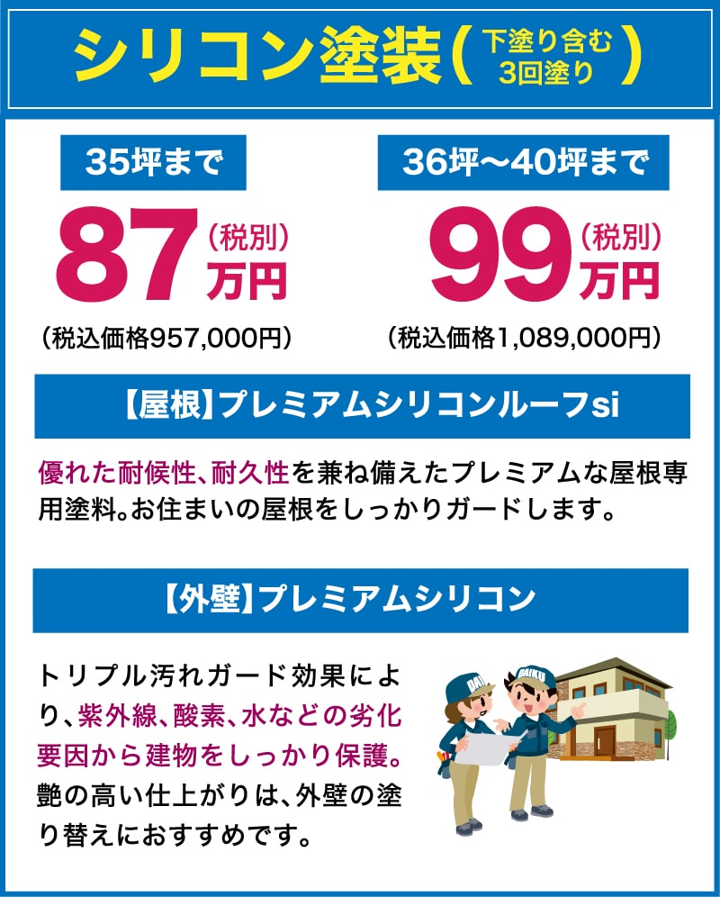 仙台のリフォーム専門店 ダイク 白石市民リフォームフェア シリコン塗装パック