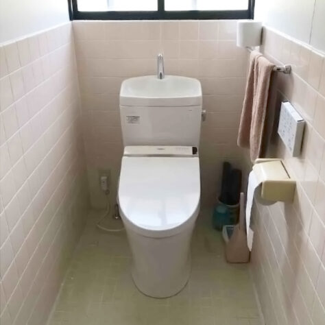 トイレリフォームで掃除しやすい水廻りに🚽