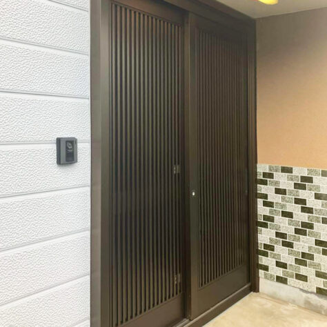 玄関ドア🚪リフォームで、防犯性も断熱性もUP👆✨