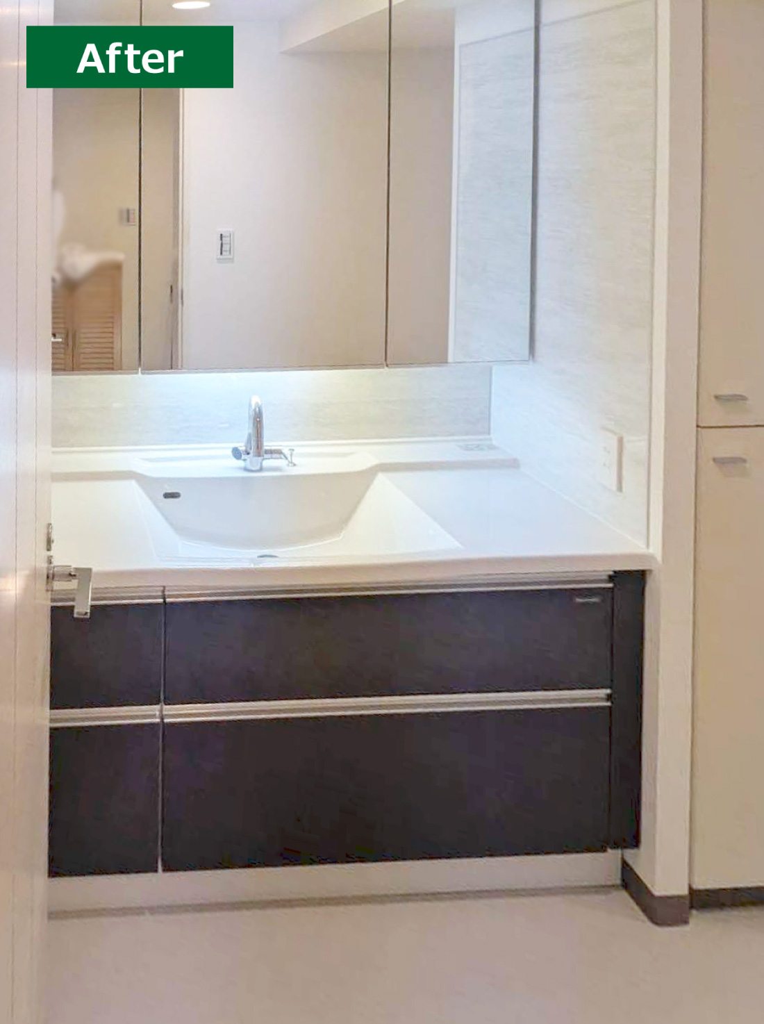 泉区K様邸 洗面化粧台リフォーム 約850万円/工期1.5カ月 施工後