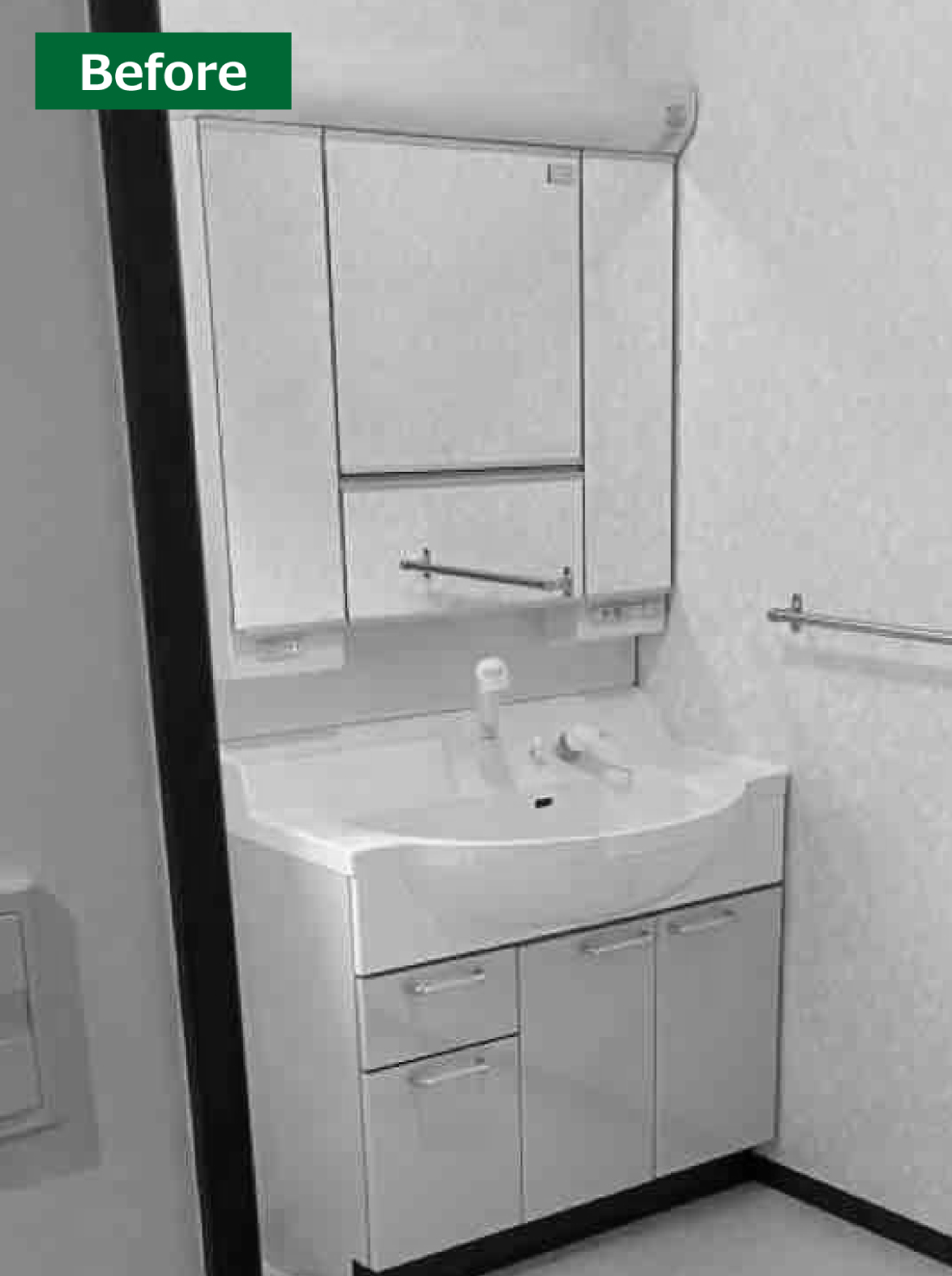 青葉区X様邸 洗面リフォーム 約45万円／工期1日間 施工後