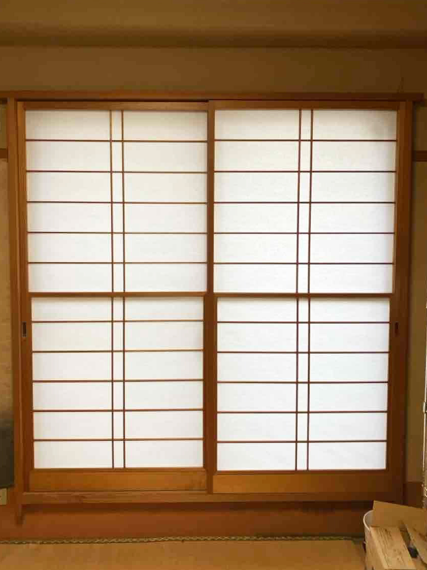 障子を張替え明るい空間へ☀️内装工事